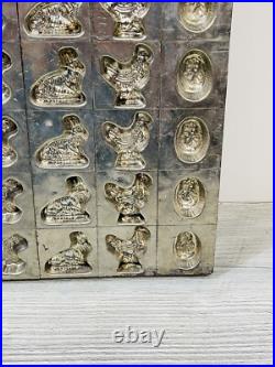 Antique Chocolate Mold with 42 Molds of Bunnies Hens Chickens Eggs and Bunnies Antique Chocolate Mold with 42 Molds of Bunnies Hens Chickens Eggs and Bunnies