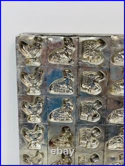 Antique Chocolate Mold with 42 Molds of Bunnies Hens Chickens Eggs and Bunnies Antique Chocolate Mold with 42 Molds of Bunnies Hens Chickens Eggs and Bunnies