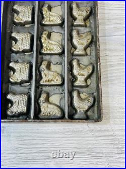 Antique Chocolate Mold with 42 Molds of Bunnies Hens Chickens Eggs and Bunnies Antique Chocolate Mold with 42 Molds of Bunnies Hens Chickens Eggs and Bunnies