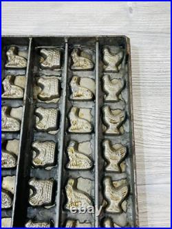 Antique Chocolate Mold with 42 Molds of Bunnies Hens Chickens Eggs and Bunnies Antique Chocolate Mold with 42 Molds of Bunnies Hens Chickens Eggs and Bunnies