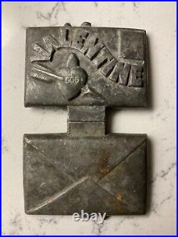 Antique Chocolate VALENTINE Envelope Postage Stamp Letter Metal Mold