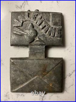 Antique Chocolate VALENTINE Envelope Postage Stamp Letter Metal Mold Antique Chocolate VALENTINE Envelope Postage Stamp Letter Metal Mold