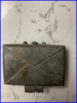 Antique Chocolate VALENTINE Envelope Postage Stamp Letter Metal Mold