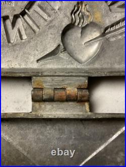 Antique Chocolate VALENTINE Envelope Postage Stamp Letter Metal Mold Antique Chocolate VALENTINE Envelope Postage Stamp Letter Metal Mold