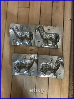 Antique Chocolate/candy Mold 2 Lambs