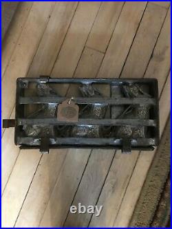 Antique Chocolate/candy Mold Hinged 3 Rabbits