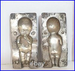 Antique Chocolate mold mould Metal Baby child Kitchen