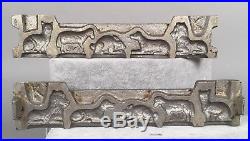 Antique Clear Candy Chocolate Mold Cat Sheep Mouse Dog Lion K Aluminum Mills