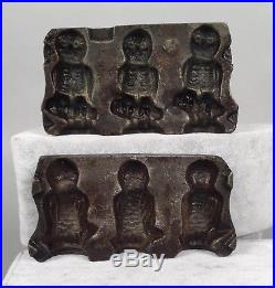 Antique Clear Candy Chocolate Mold Owl 109 Cast Iron Mills