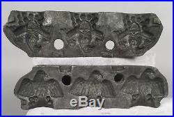 Antique Clear Candy Chocolate Mold USA Eagle with Crest 252 Cast Iron Mills
