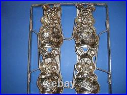 Antique Commercial Chocolate Candy Mold metal Happy Easter Bunny Baking Mold