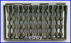 Antique Commercial Chocolate Egg Mold, Cast Metal With Attached Clips c. 1920
