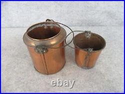 Antique Copper Candy Chocolate Vintage Cooking Double Boiler Melting Pot