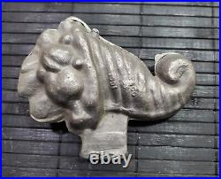 Antique Cornucopia Pewter Chocolate Candy Ice Cream Mold #1004 E & Co