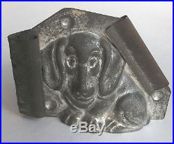 Antique Dog Dachshund Germany Chocolate Candy Mold #8223 VERY RARE Tin