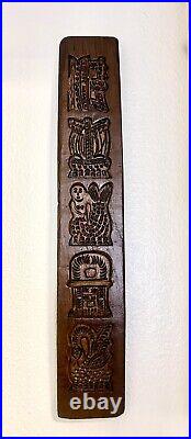 Antique Dutch Gingerbread Cookie Mold Speculaas Springerle Wood Treen Board