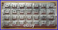 Antique EARLY HERSHEY TIN CHOCOLATE CANDY BAR MOLD separable alphabet mould Antique EARLY HERSHEY TIN CHOCOLATE CANDY BAR MOLD separable alphabet mould