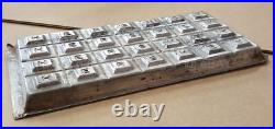 Antique EARLY HERSHEY TIN CHOCOLATE CANDY BAR MOLD separable alphabet mould Antique EARLY HERSHEY TIN CHOCOLATE CANDY BAR MOLD separable alphabet mould