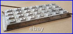 Antique EARLY HERSHEY TIN CHOCOLATE CANDY BAR MOLD separable alphabet mould
