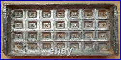 Antique EARLY HERSHEY TIN CHOCOLATE CANDY BAR MOLD separable alphabet mould