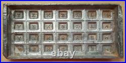 Antique EARLY HERSHEY TIN CHOCOLATE CANDY BAR MOLD separable alphabet mould Antique EARLY HERSHEY TIN CHOCOLATE CANDY BAR MOLD separable alphabet mould