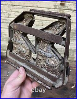 Antique Early 1900s Large Easter Bunny Chocolate Mold Double Anton Reiche