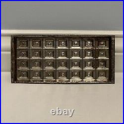 Antique Early Hershey Tin Chocolate Candy Bar Mold Squares Alphabet Vintage vtg