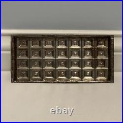 Antique Early Hershey Tin Chocolate Candy Bar Mold Squares Alphabet Vintage vtg Antique Early Hershey Tin Chocolate Candy Bar Mold Squares Alphabet Vintage vtg