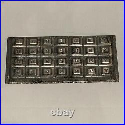 Antique Early Hershey Tin Chocolate Candy Bar Mold Squares Alphabet Vintage vtg