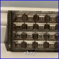 Antique Early Hershey Tin Chocolate Candy Bar Mold Squares Alphabet Vintage vtg Antique Early Hershey Tin Chocolate Candy Bar Mold Squares Alphabet Vintage vtg