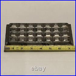 Antique Early Hershey Tin Chocolate Candy Bar Mold Squares Alphabet Vintage vtg Antique Early Hershey Tin Chocolate Candy Bar Mold Squares Alphabet Vintage vtg