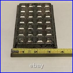 Antique Early Hershey Tin Chocolate Candy Bar Mold Squares Alphabet Vintage vtg Antique Early Hershey Tin Chocolate Candy Bar Mold Squares Alphabet Vintage vtg