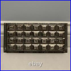 Antique Early Hershey Tin Chocolate Candy Bar Mold Squares Alphabet Vintage vtg