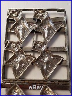 Antique Early Vintage Luden's Chocolate Mold Christmas Reindeer Pre Hershey