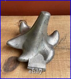 Antique Early Vintage Pewter Lily Flower Chocolate Candy Mold Folk Art Decor