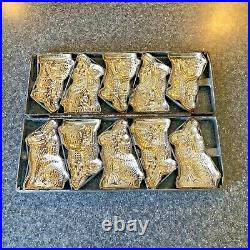 Antique Easter Bunny Chocolate Molds Caged Hinged Rabbit Candy 5 Five 18x7x2