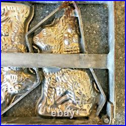 Antique Easter Bunny Chocolate Molds Caged Hinged Rabbit Candy 5 Five 18x7x2 Antique Easter Bunny Chocolate Molds Caged Hinged Rabbit Candy 5 Five 18x7x2