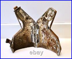 Antique Easter Bunny RABBIT Hinged CHOCOLATE MOLD 8 1/2 Tall UNUSUAL