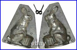 Antique Easter Bunny Rabbit Basket Ice Cream Chocolate Mold Anthropomorphic 7