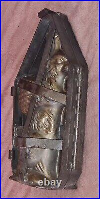 Antique Easter Bunny with Eggs in Basket Large 15 Hinged Chocolate Mold Rare