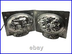 Antique Easter Chocolate Mold Rabbits Gesetzl Gesschutzt #5308 Germany H Berlin