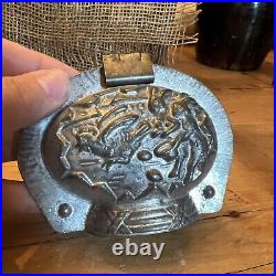 Antique Easter Chocolate Mold Rabbits making eggs chasing chicken Germany