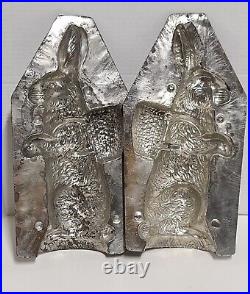 Antique Easter Rabbit Bunny Metal Chocolate 2-Piece Mold LARGE 18