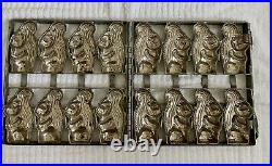 Antique Eight 5 Metal Chocolate Candy Mold Squirrel Hinged/Cage Style RARE