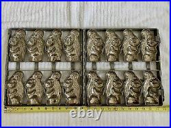 Antique Eight 5 Metal Chocolate Candy Mold Squirrel Hinged/Cage Style RARE