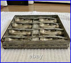 Antique Eight 5 Metal Chocolate Candy Mold Squirrel Hinged/Cage Style RARE