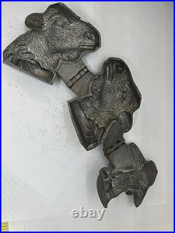 Antique Elk #493 Pewter Chocolate Candy Ice Cream Tri Mold