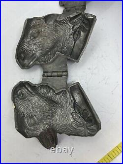 Antique Elk #493 Pewter Chocolate Candy Ice Cream Tri Mold