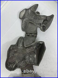 Antique Elk #493 Pewter Chocolate Candy Ice Cream Tri Mold