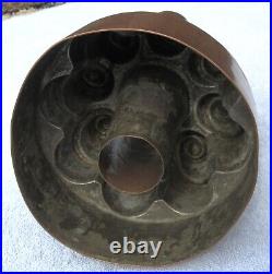 Antique English Copper Pudding Chocolate Gelatin Jelly Cake Mold Turret Design